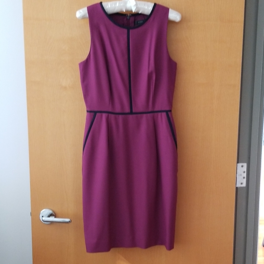 J. Crew Tipped Dress in Super 120s wool